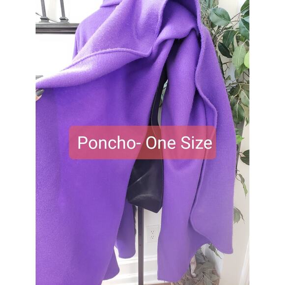 Vintage Kathleen For Sweet Herb Cape Top One Size Purple Hook & Eye Front - Picture 8 of 14